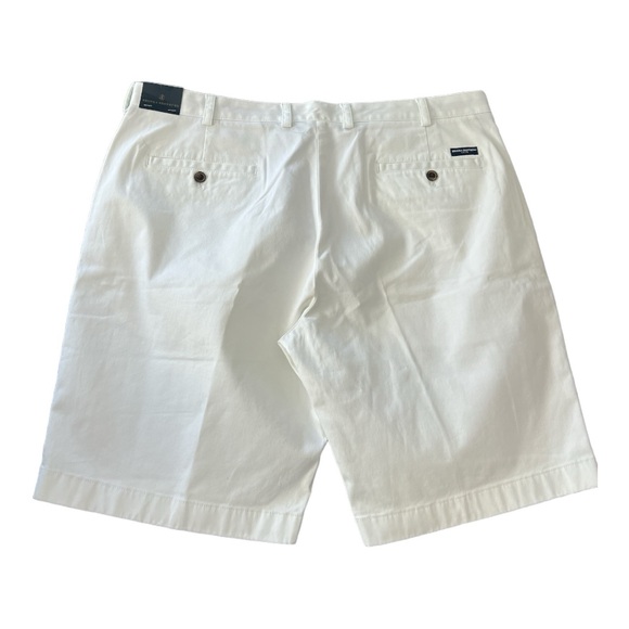 NWT  BROOKS BROTHERS 40 White Flat Front Soft Shorts GOLF Club Sporty Dress - Picture 5 of 10